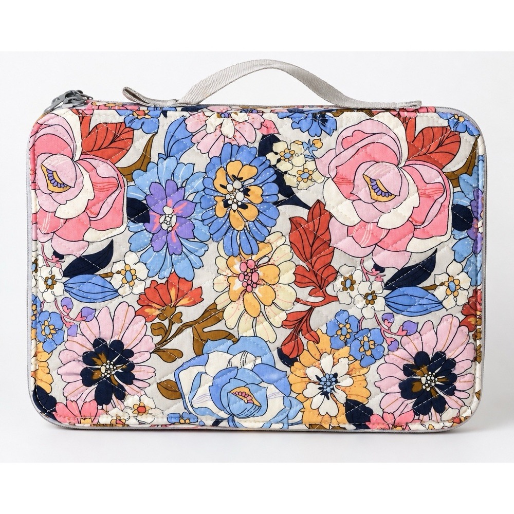 Vera Bradley Aloha Blooms Tablet Organizer Quilted Floral Zip Case